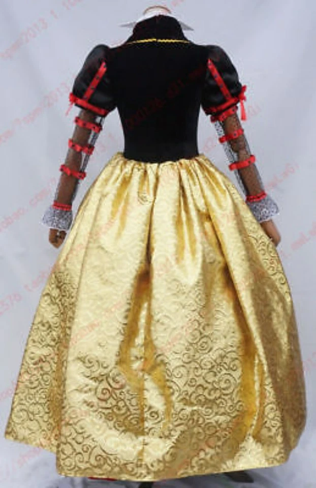 Alicia en el País de las Maravillas Reina de Corazones Adulto Disfraz Disfraz Halloween Vestido Elegante Foto 3 de 4
