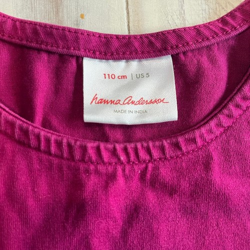 Hanna Andersson Girls Fuschia Kitty Cat Skater Dress US Size 5 / 110 cm - Picture 5 of 6