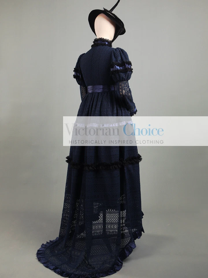 Victorian Edwardian Gothic Penny Dreadful Lace Dress Steampunk Theater Wear 353 - Image 4 of 4