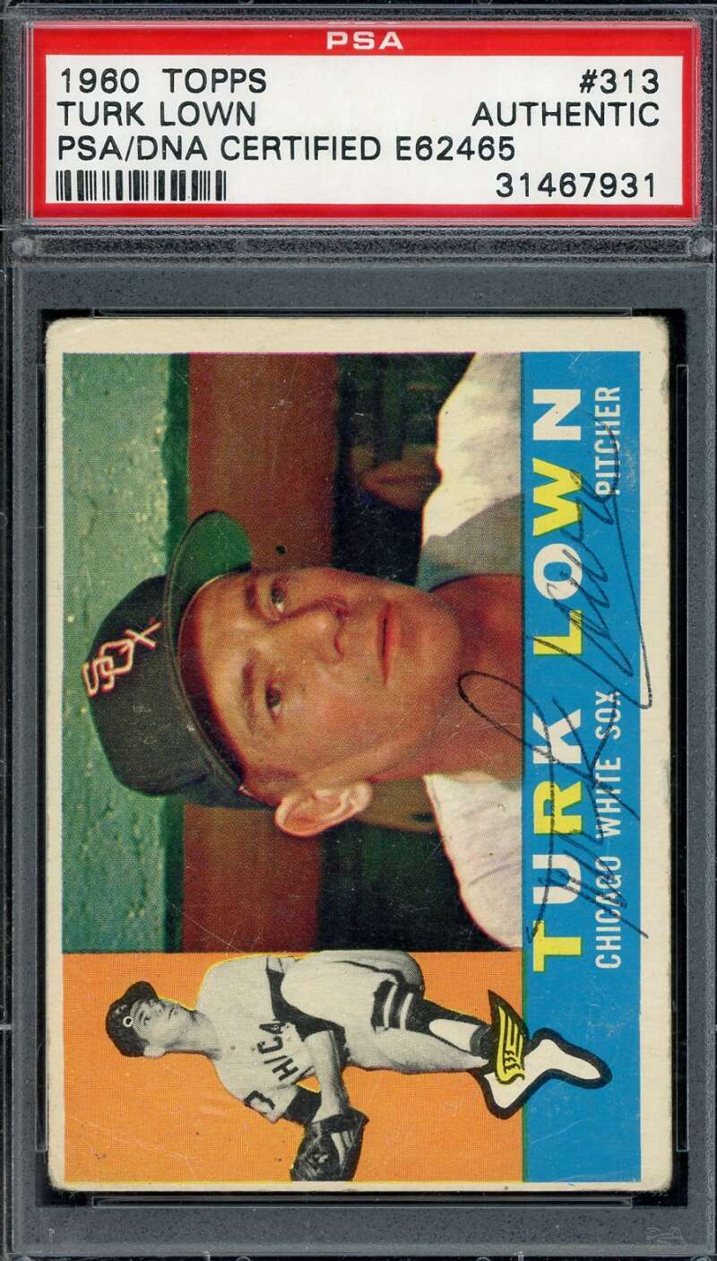 Turk Lown PSA DNA Signed 1960 Topps Autograph