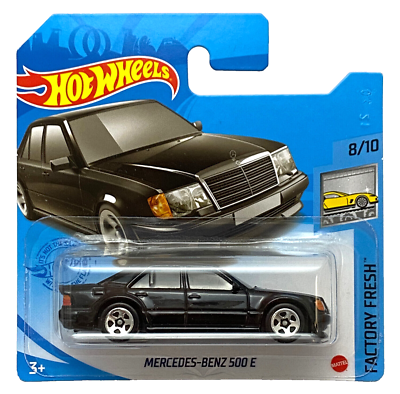 Mercedes-Benz 500E W124 Black Hot Wheels Factory Fresh 2021 Short