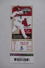 ST. LOUIS CARDINALS VS ROYALS 6/30/2016 FULL TICKET ~ MORALES/MOSS/PERALTA HRs