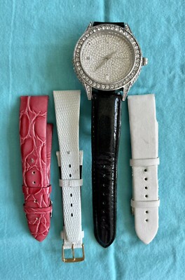 Carolee Pave Diamond Bracelet Watch Amazon.com: Techno Pave Womens 44mm Iced Solitaire Bezel  main image 4
