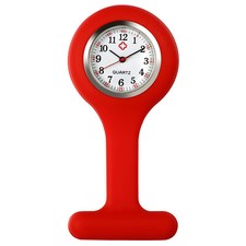 Nurse Watch Pin Brooch Hanging Lapel Watch Silicone Jelly Cover Fob Pocket Watch