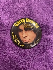 Vtg Garth Brooks as Chris Gaines 1999 Record Release Promo 3" Round Pin Pinback