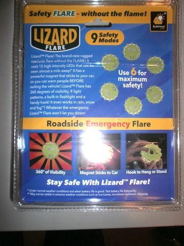 LIZARD FLARE original Bulbhead - LED ROAD HAZARD AUTO FLARE - NEW