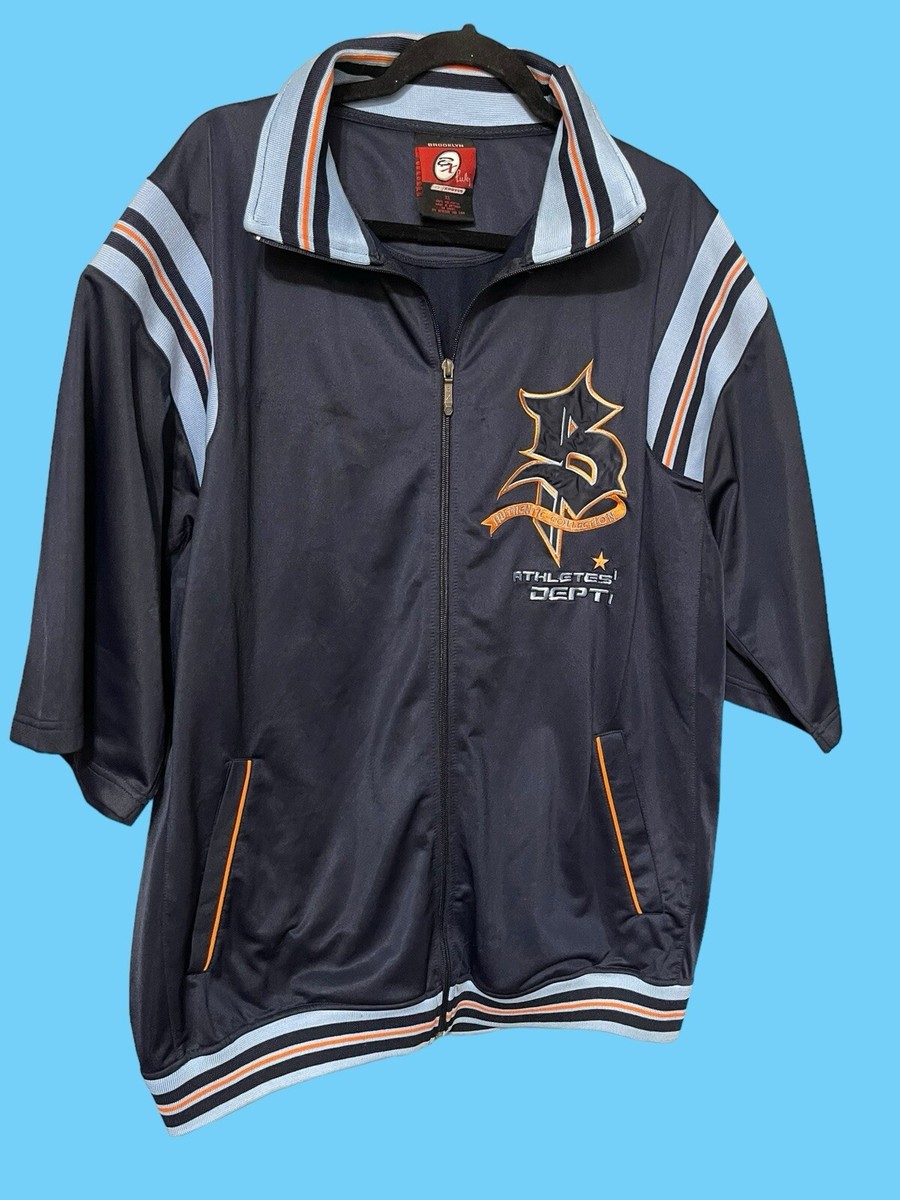 Brooklyn Express Blue Vintage Logo Full Zip Track Jacket Men's X