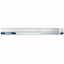 Refina Aluminium H Section 113 x 27 x 1.3mm Plastering Render Feather Edge