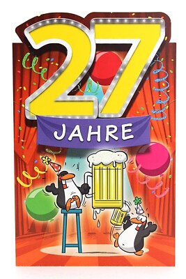 Hallmark Geburtstagskarte 27 Jahre Karte Geburtstag lustiger Spruch Grußkarte