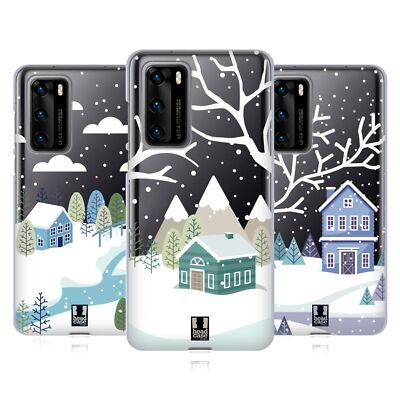 HEAD CASE DESIGNS WINTER COTTAGES SOFT GEL CASE FOR HUAWEI PHONES 4