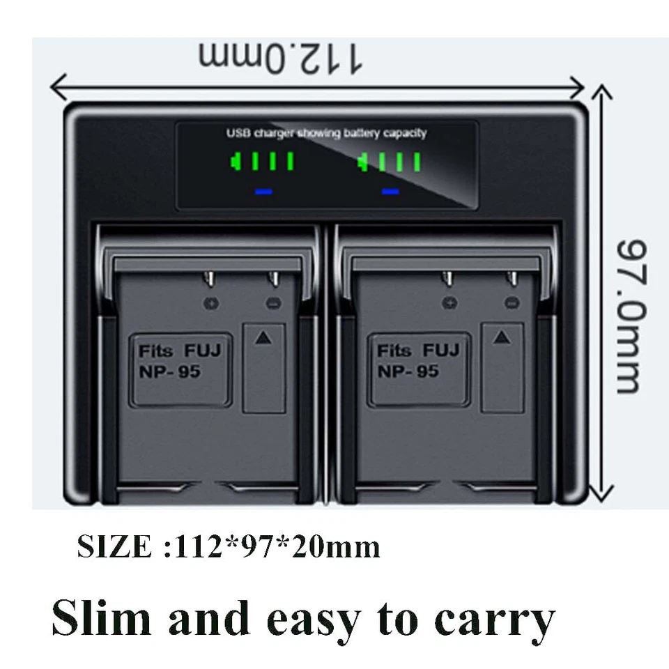 Dual Battery Charger For FUJIFILM NP-85 BC-85 85A FinePix SL305 SL1000 S1 SL300 - Image 4 of 4