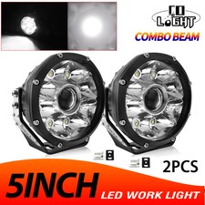 2PCS Laser 5" LED Work Lights Super Bright Combo Offroad Driving Auxiliary Pods