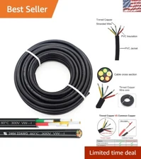 25ft 22AWG Multi-Colored Power Cable - Tinned Copper for Versatile Wiring