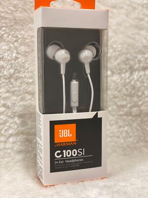 NEW JBL C100SI Earbuds Bass Boost In-Ear Headphones with Mic