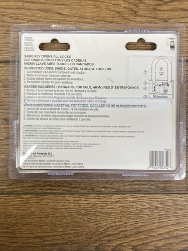 Master Lock 140QLH Solid Brass Keyed-Alike Wide Padlock 1-9/16 in. - Picture 14 of 14