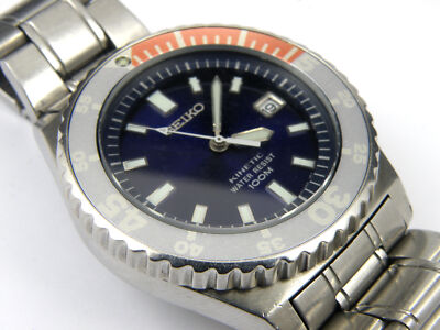 Herren Seiko 5M62-0A10 Ghost Pepsi Kinetic Taucheruhr - 100m