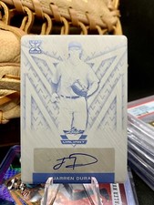 Jarren Duran 2020 Leaf Black Printing Plate 1/1 Auto Rookie Red Sox XRC Boston