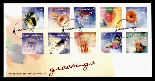 DR WHO 2001 NEW ZEALAND FDC GREETINGS COMBO M79694
