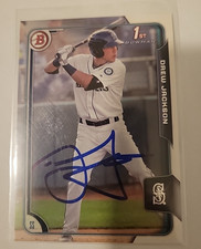 Drew Jackson Signed 2015 Bowman Baseball Card Seattle Mariners #149