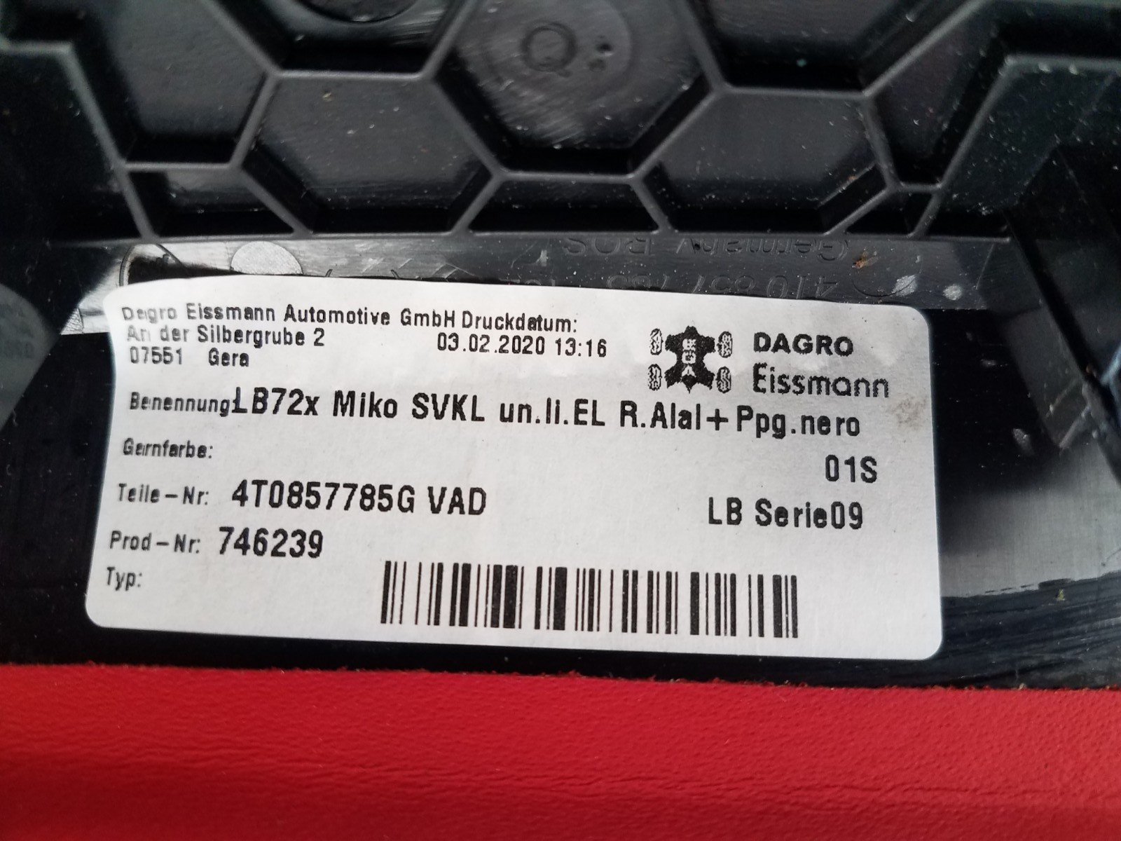 Lamborghini Huracan EVO Spyder 2020 Dashboard Red