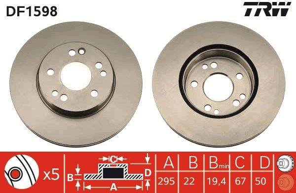 2X Bremsscheibe Vorderachse FüR MERCEDES-BENZ 124 Stufenheck Coupe T-Model-image