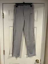 Nike Swingman Dri Fit Baseball Pants Boys XL Gray With Black Stripe. 3