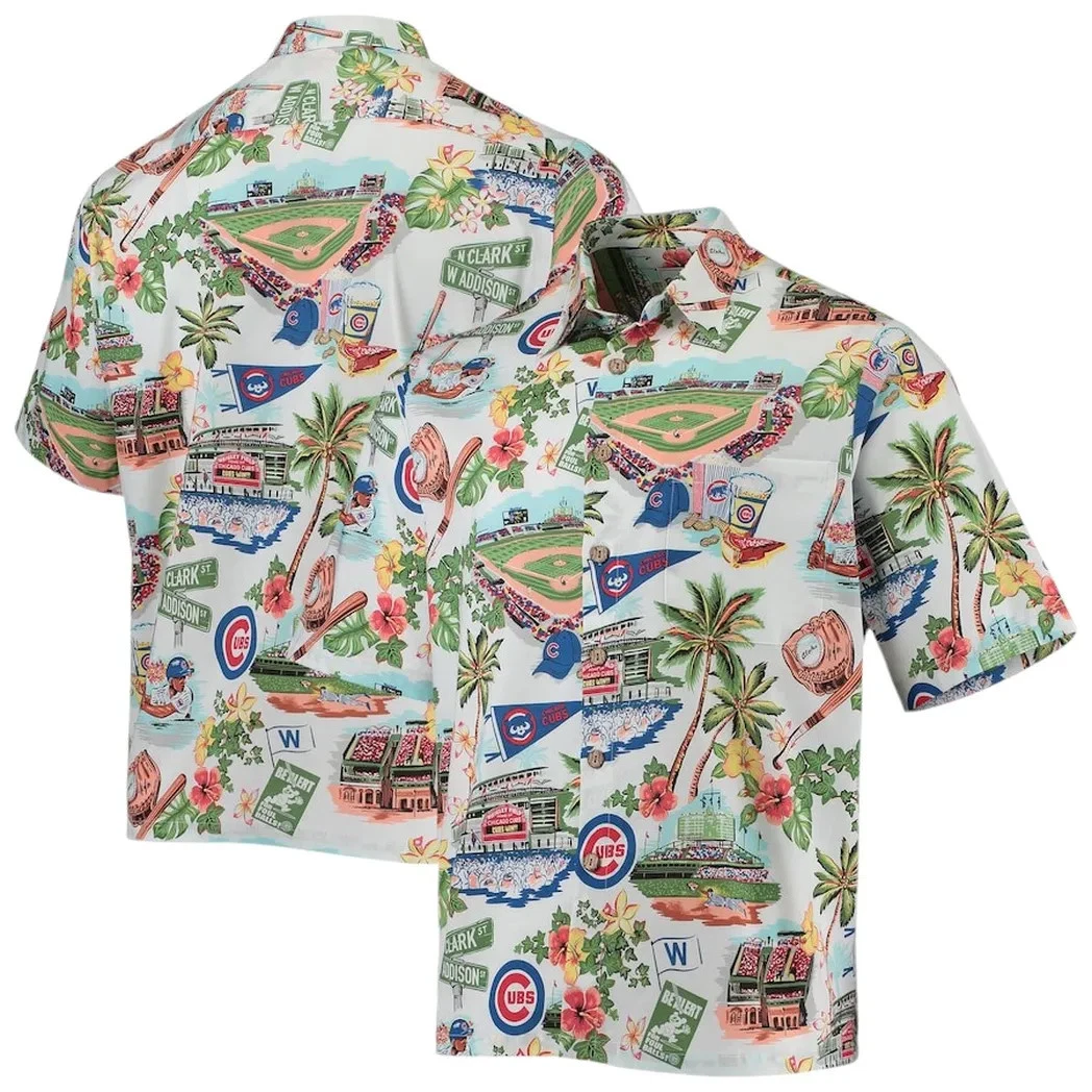 Chicago Wrigley Field Tropical Vibes Summer Aloha Unisex Hawaiian Shirt