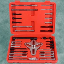 46Pc Harmonic Balancer Gear Puller Steering Wheel Kit with Case