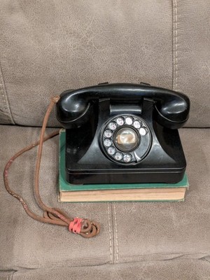  North Electric Black  Rotary Telephone Untested, Rotary Dial Works 1950's