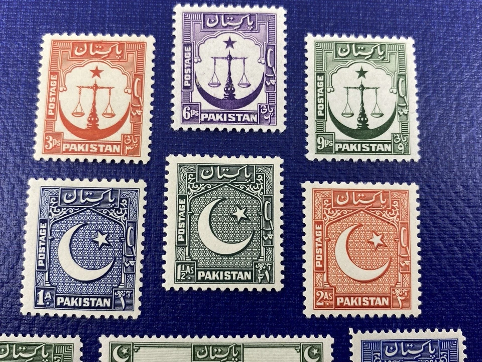 PAKISTÁN 1948-57, Juego completo SC# 24-43, como nuevo bisagra muy ligera, goma completa Foto 2 de 4