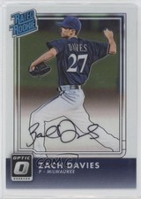 2016 Panini Donruss Optic Rated Rookies Signatures Zach Davies #RR-ZD Auto 14md
