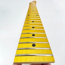 Maple Electric Guitar Neck 22 Frets 25.5 Inch Scale Maple Fretboard Matte Yellow