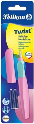 Pelikan Füllhalter Twist, Sweet Lilac, Feder M, universell für Rechts- und Links