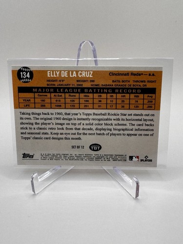 2024 Topps Throwback Thursday ELLY DE LA CRUZ SP Image Variation Rookie RC #134 - Bild 2 von 2
