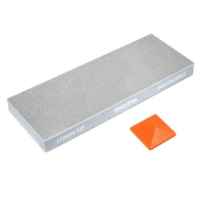 SHARPAL 168H Large 8'' x 3'' Dual-Grit Diamond Sharpening Stone   Coarse 325 & ...