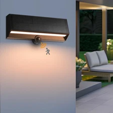 Solar LED Wall Light Outdoor, Dusk to Dawn Motion Sensor Solar Lantern Sconce...