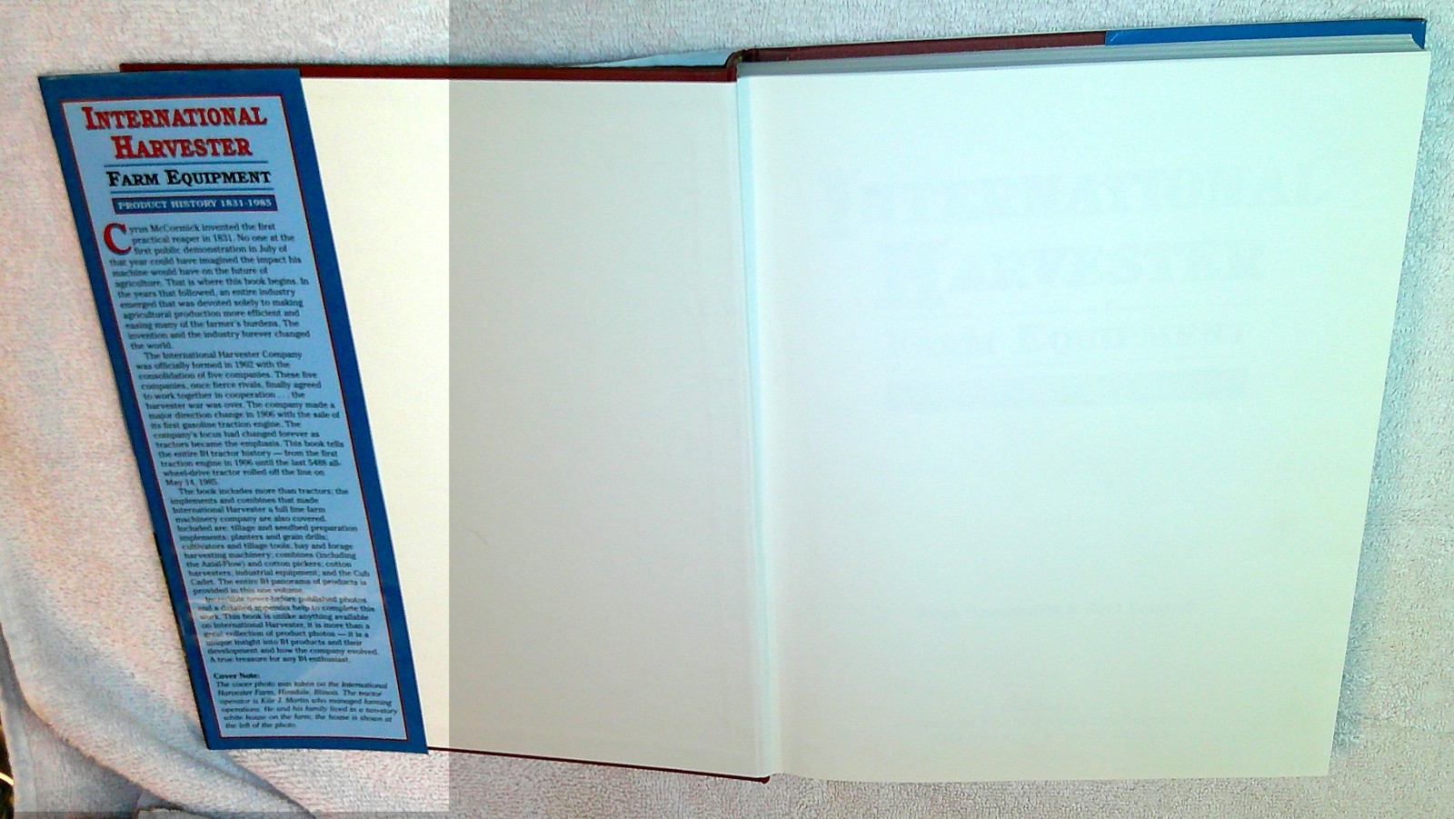 International Harvester Farm Equipment 1831-1985 by Baumheckel & Borghoff HC