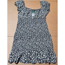 Wild Fable Floral Scoop Neck Smocked Body Mini Dress 3608 100 Rayon Medium