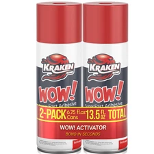 Kraken Bond WOW CA Glue Accelerator Spray (Activator Only) – 2 Pack (6.76 oz)