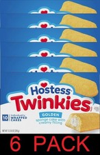 Hostess Twinkies 10 Individually Wrapped Golden Creamy Sponge Cakes 13.58oz 6 PK