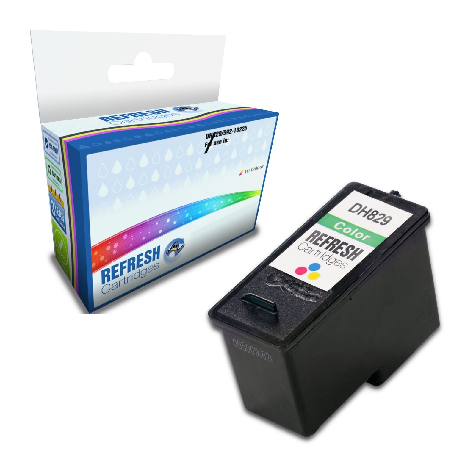 Refresh Cartridges Tri-Colour DH829/592-10225 Ink Compatible With Dell Printers