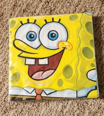 SpongeBob SquarePants Luncheon Napkins DesignWare 16 Ct 3-Ply 13'' X 13'' Sealed