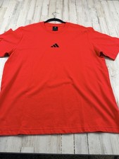 Adidas Train Essentials T-Shirt Mens Large Red Tee Performance Gym NWOT JF1095