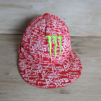 Monster Energy Trucker Cap Red Neon Green Logo Rally Team