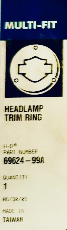 Anillo de ajuste de faros vintage Harley Davidson 69624-99A**NOS** Foto 2 de 4
