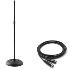 Round Base Microphone Stand + 50ft Balanced X...