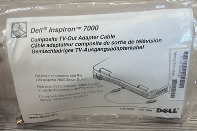 NEW Dell Inspiron 7000 Composite TV-Out Adapter Cable Genuine OEM Sealed