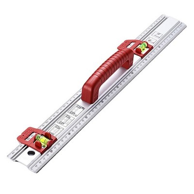 50 cm Aluminium Lineal mit zwei Wasserwaagen für genaue horizontale Ausrichtung