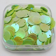 2000 Green AB Flat Round loose sequins Paillettes Top Hole 10mm sewing Wedding