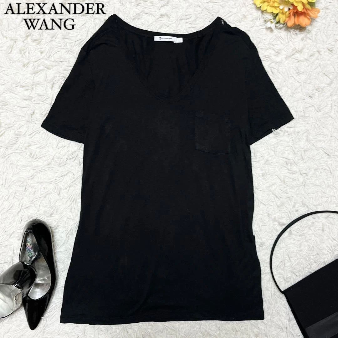 T shirt manches courtes ALEXANDER WANG taille S noir femme du Japon